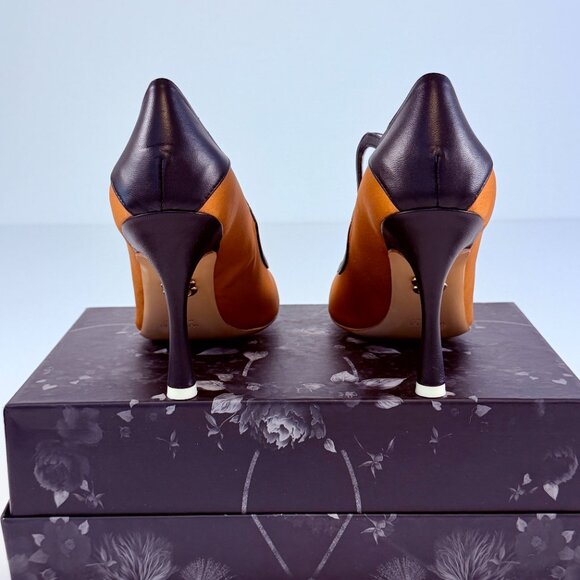 Beautiisoles by Robin Shreiber Satin and Leather Mary-Jane style Heels - Picture 5 of 11